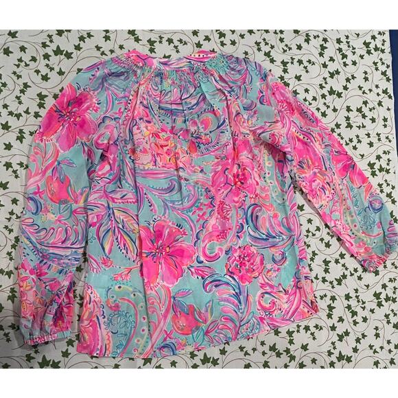 Lily Pulitzer Elsa Silk Top Size XS - Picture 5 of 6